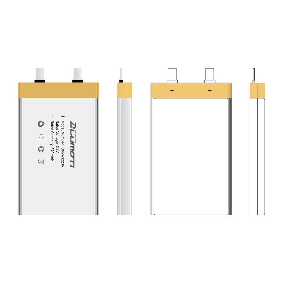 BMP432236-370mAh-3.7V