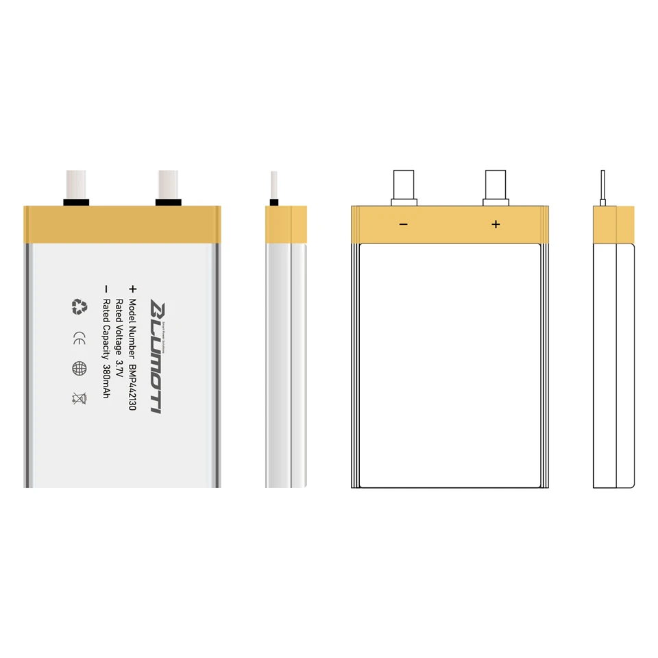 BMP442130-380mAh-3.7V