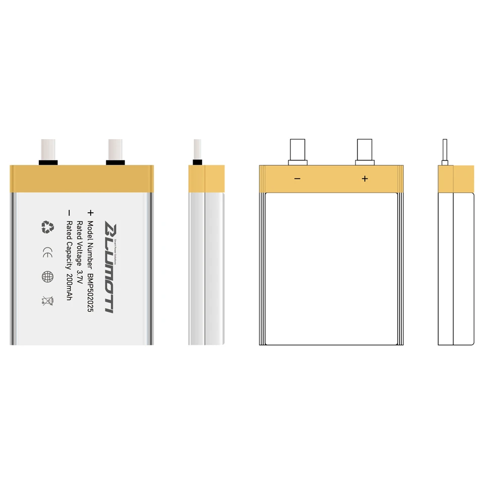 BMP502025-200mAh-3.7V