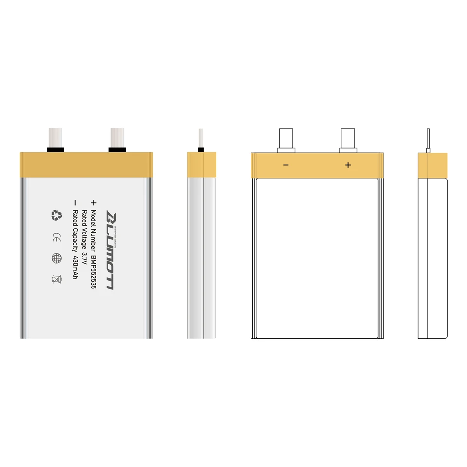 BMP552535-430mAh-3.7V