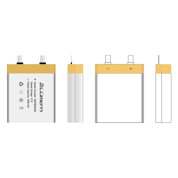 BMP802530-600mAh-3.7V